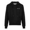 Off-White Herre FW21 Logo-genser med snøring, løs passform, svart