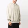 Off-White Herre FW21 Logo Gummi Pil Pullover Løs Passform Beige