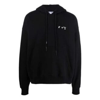 Off-White Herre FW21 Logo-mønster Løs passform Svart