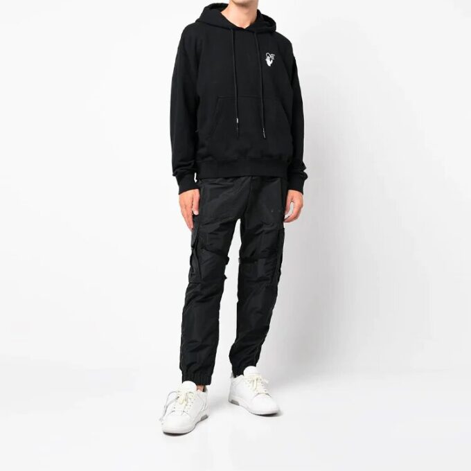 Off-White Herre FW21 Logo-mønster Løs Svart