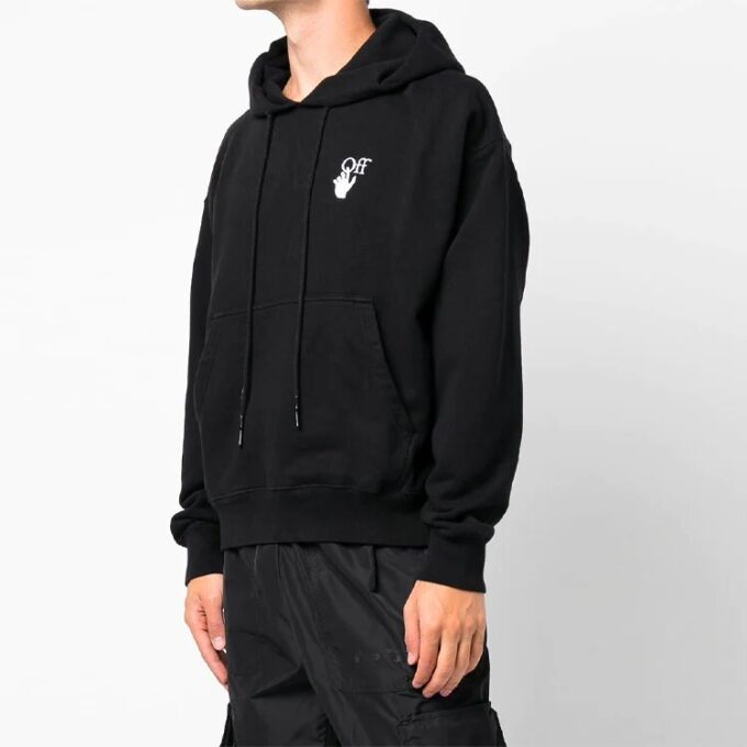 Off-White Herre FW21 Logo-mønster Løs Svart
