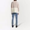 Off-White Herre FW21 Logo-mønster Rundhalset Pullover Langermet Colorblock Ullgenser Løs Passform