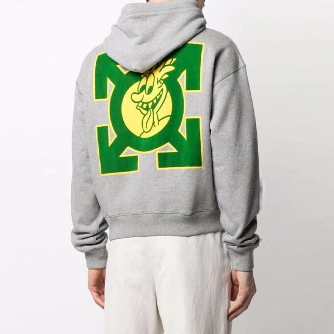 Off-White Herre FW21 Logo-mønstertrykk Grå