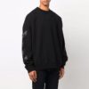 Off-White Herre FW21 Logo-mønstertrykk Rundhalset genser Løs passform Svart