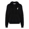 Off-White Herre FW21 Logo Pullover Loose Fit Svart