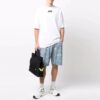 Off-White Herre FW21 Logo Rundhalset Kortærmet Løs Passform Hvit T-skjorte