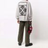 Off-White Herre FW21 Logo Rundhalset Pullover Løs Passform Grå