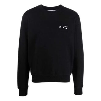 Off-White Herre FW21 Logo Rundhalset Pullover Svart