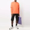 Off-White Herre FW21 Logo Rundhalset Pullover Trykk Langermet Løs Passform Oransje T-skjorte