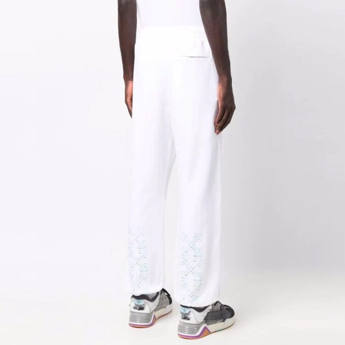 Off-White Herre FW21 Logo Sportsbukser/Joggebukser Hvit