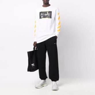 Off-White Herre FW21 Logo Sportsbukser/Joggebukser Svart
