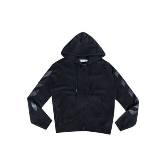 Off-White Herre FW21 Logo-trykk Glidelås Slim Fit-versjon Svart