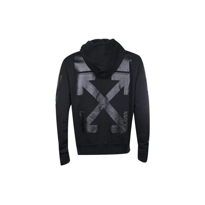 Off-White Herre FW21 Logo-trykk Glidelås Slim Fit-versjon Svart