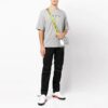 Off-White Herre FW21 Logo-trykk Kortærmet Løs Passform Grå T-skjorte