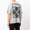 Off-White Herre FW21 Logo-trykk Kortærmet Løs Passform Grå T-skjorte