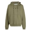 Off-White Herre FW21 Logo-trykk Langermet Løs passform Grønn