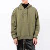 Off-White Herre FW21 Logo-trykk Langermet Løs passform Grønn