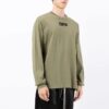 Off-White Herre FW21 Logo-trykk Langermet Løs passform Grønn