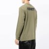 Off-White Herre FW21 Logo-trykk Langermet Løs passform Grønn