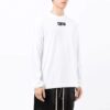 Off-White Herre FW21 Logo-trykk Langermet Løs Passform Hvit
