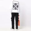 Off-White Herre FW21 Logo-trykk Langermet Pullover Løs Passform Hvit