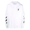 Off-White Herre FW21 Logo-trykk Pullover Løs passform Hvit
