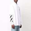 Off-White Herre FW21 Logo-trykk Pullover Løs passform Hvit