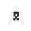 Off-White Herre FW21 Logo-trykk Pullover Løs versjon Hvit