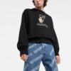Off-White Herre FW21 Logo-trykk Rund hals Langermet Løs passform Svart