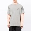Off-White Herre FW21 Logo-trykk Rundhalset Pullover Kortærmet Løs Passform Grå T-skjorte
