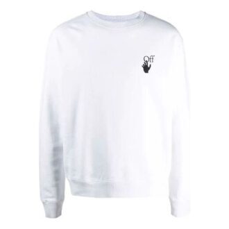 Off-White Herre FW21 Maleri-mønster Rund hals Langermet Hvit