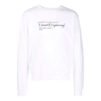 Off-White Herre FW21 Maleri-mønster Rundhalset genser Slim Fit Hvit