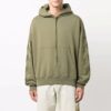 Off-White Herre FW21 Mønstertrykk Hette Langermet Løs Passform Grønn