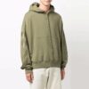 Off-White Herre FW21 Mønstertrykk Hette Langermet Løs Passform Grønn