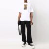 Off-White Herre FW21 Mønstertrykk Rundhalset Kortærmet Hvit T-skjorte i Shorts