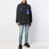 Off-White Herre FW21 Mønstret Høy Krage Lange Ermer Løs Passform Svart Grå