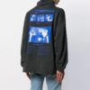 Off-White Herre FW21 Mønstret Høy Krage Lange Ermer Løs Passform Svart Grå