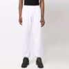 Off-White Herre FW21 Pil-trykk Ensfarget Sportsbukser/Joggebukser Løs Passform Hvit