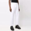 Off-White Herre FW21 Pil-trykk Ensfarget Sportsbukser/Joggebukser Løs Passform Hvit