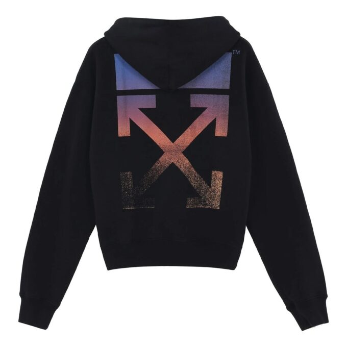 Off-White Herre FW21 Pil-trykkmønster Løs passform Svart