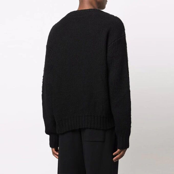 Off-White Herre FW21 Pilmønster Langermet Rundhalset Ullgenser Svart