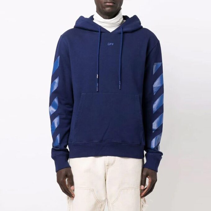 Off-White Herre FW21 Pilmønstertrykk Løs Passform Blå