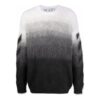Off-White Herre FW21 Plush Gradient Rundhalset Langermet Pullover Ullgenser Løs Passform Høst Svart