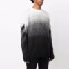 Off-White Herre FW21 Plush Gradient Rundhalset Langermet Pullover Ullgenser Løs Passform Høst Svart