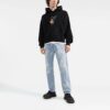 Off-White Herre FW21 Pullover med morsom logotrykk, løs passform, svart