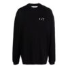 Off-White Herre FW21 Rundhalset genser med logo på brystet, løs passform, svart