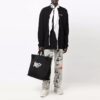 Off-White Herre FW21 Rundhalset genser med logo på brystet, løs passform, svart