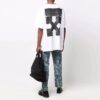 Off-White Herre FW21 Rundhalset med pilemønster, kort ermet, løs passform, hvit T-skjorte