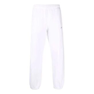 Off-White Herre FW21 Sportsbukser/Joggebukser med elastisk linning Hvit