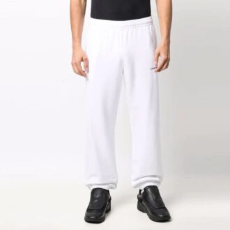 Off-White Herre FW21 Sportsbukser/Joggebukser med elastisk linning Hvit